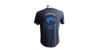 T-shirt bleu chiné ''La pêche c'est dans ma Nature''